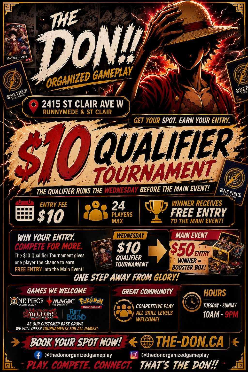 10$ Qualifier Tournament Event Ticket Entry