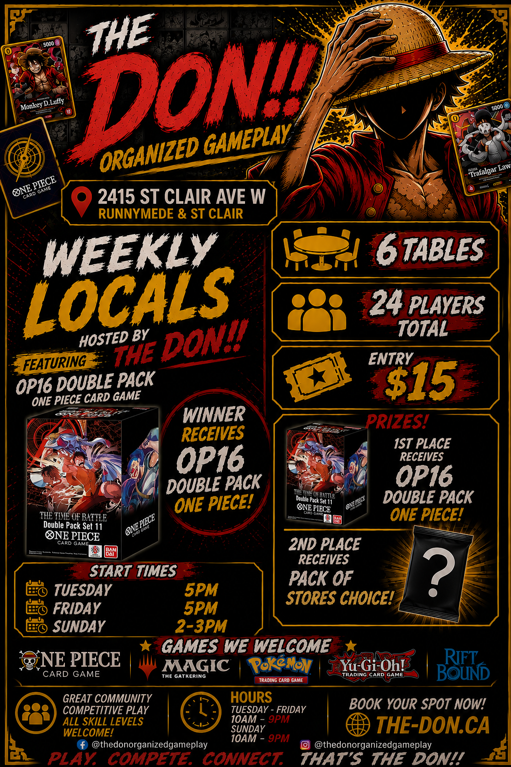 Time Of Battle Double Pack Locals One Piece Event Ticket