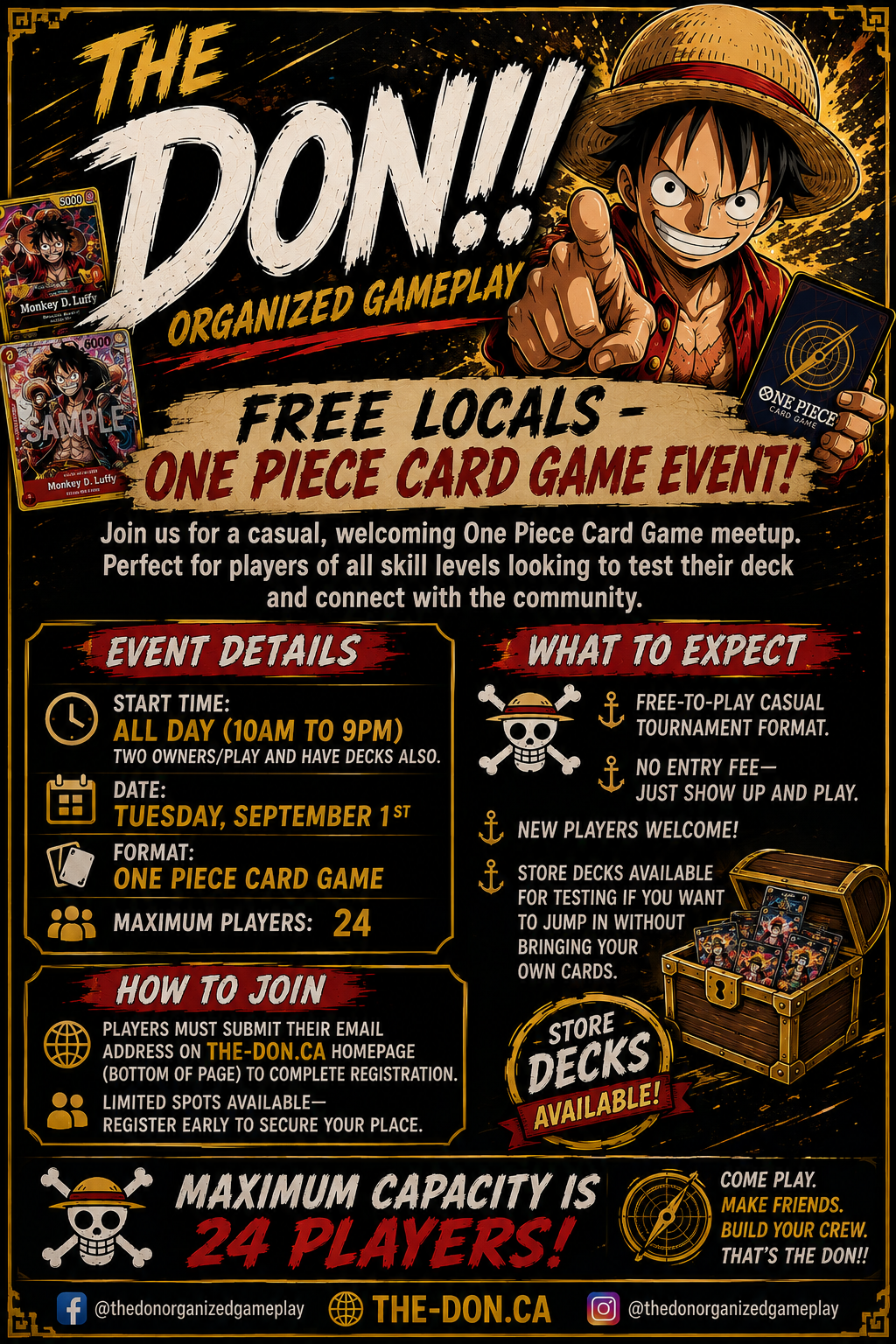 The Don!! Free Locals One Piece Event Ticket